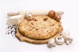 Пирог с сыром и грибами