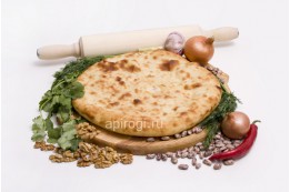 Пирог с фасолью и грецким орехом